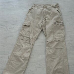 Tan/ white cargo pants